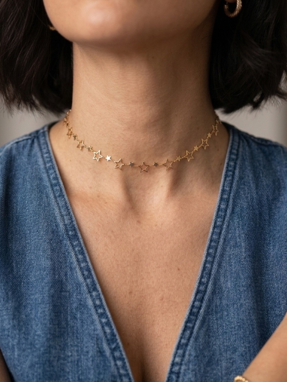 Star Choker 18k Gold Plated BEST SELLER